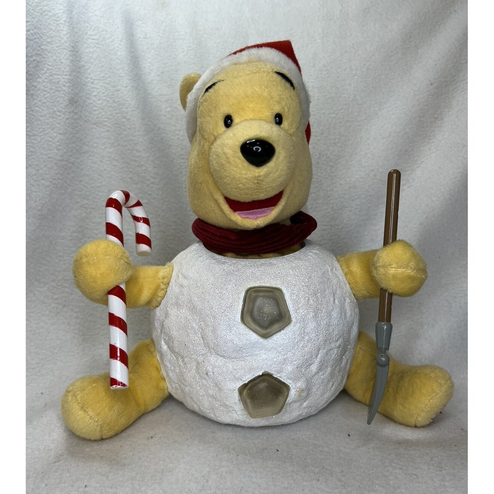 Gemmy‎ Winnie the Pooh Dancing Singing Light Up Snowman Christmas Figure Works